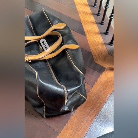 Authentic Vintage HERMES Paris made in France-INDIGO LEATHER TRAV DUFFEL BAG - Picture 13 of 17